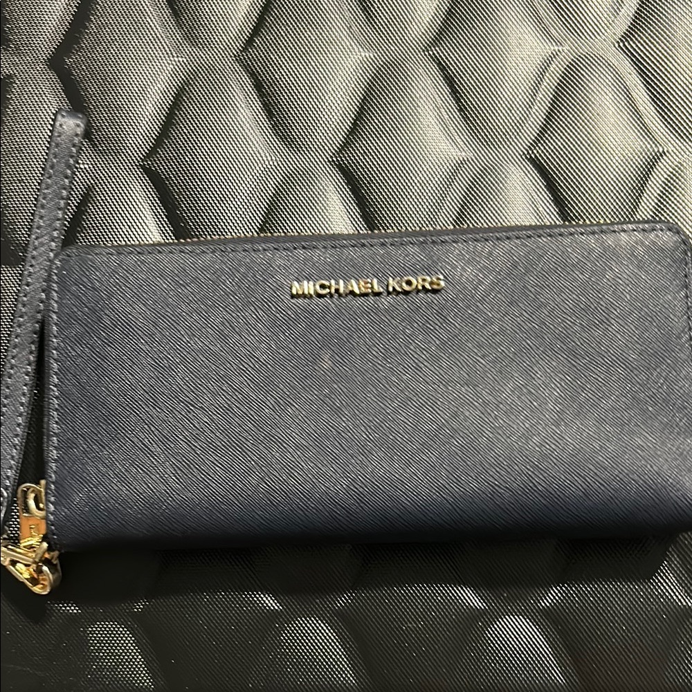 Michael Kors Blue Clutch Wristlet